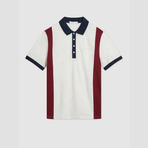 Camisa de Punto para Hombre, Manga Corta, Color Sólido, Estampado Digital, Cuello Clásico, Corte Regular, Informal, Blanca, Transpirable, Tejido Piqué - Product Image 2