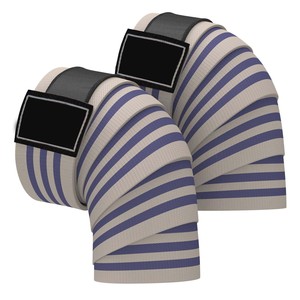 Genouillères de compression réglables, respirantes, antibactériennes, réversibles, en Spandex et Nylon épais, taille personnalisée, fermeture auto-agrippante, haute qualité - Product Image 4