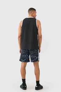 Conjunto de Camiseta sin Mangas y Pantalones Cortos Negros para Hombre Death Row Records, Cuello en V, Estampado Serigrafiado, Estilo Urbano, Ropa de Verano, Tejido Transpirable 100% - Product Image 2
