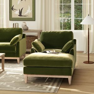 Chaise longue Pasadena Modern Farmhouse verde oliva - Product Image 1