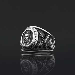 Anillo Islámico BOJ 08 con Caligrafía de Muhammad Resulullah y Mezquita, Anillo Musulmán, Regalo Religioso, Precio Bajo - Product Image 2