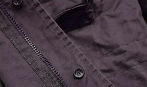 BASRA SPORTS <b>Canvas</b> Zip <b>Jacket</b> Cotton <b>Work</b> Coat Stand Collar Pocket Front Casual Layer Durable Outerwear Autumn Polyester Filled - Product Image 3