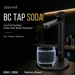 AQUATEK BC <b>TAP</b> SODA Hot Cold Sparkling Water Dispenser Under Sink with Modern Touch Control Faucet - Product Image 1