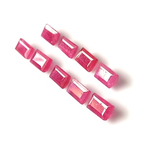 Rubis naturel du Mozambique non chauffé, taille baguette calibrée 3x5 mm, 9 pièces, pierres précieuses facettées, 4,50 carats, pour la création de bijoux - Product Image 3