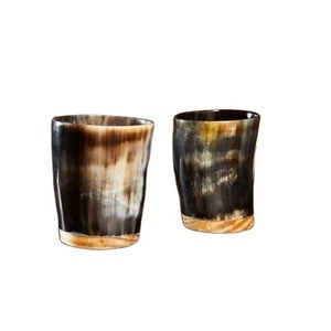 Verre à liqueur en corne de buffle et taille personnalisée, verre à boire en corne antique avec vaisselle de fête, verre en vente - Product Image 1