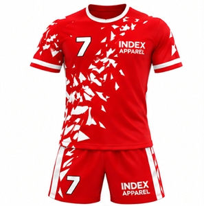 ชุดเสื้อฟุตบอลซับลิเมชั่น Index Apparel สีแดง หมายเลข 7 แขนสั้น คอกลม ชุดกีฬาสำหรับทุกเพศ - Product Image 1