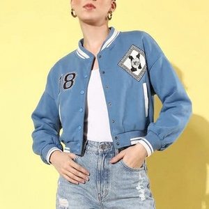 Chaqueta Varsity Clásica de Primera Calidad para Mujer, Estilo Universitario, Chaqueta Bomber de Béisbol, Ropa Casual de Calle, Prenda Exterior de Moda - Product Image 1