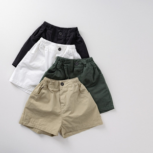 Mid Elastic Waist 100% Cotton <b>Woven</b> <b>Men</b> <b>Shorts</b> Breathable Casual Sports Front Logo Pockets Drawstring Closure OEM Wholesale - Product Image 4