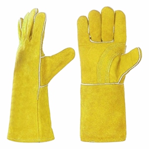 Vente flash - Gants de soudage en cuir de vachette renforcé, sécurité industrielle, résistants à la chaleur, ignifuges, 7 oz, 40 cm - Product Image 2
