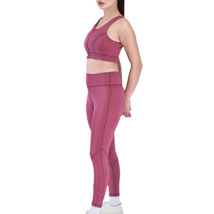 Conjunto de yoga moderno para mujer, para gimnasio, fitness, entrenamiento, material elástico, perfecto para correr, hacer ejercicio y ropa deportiva diaria. - Product Image 1