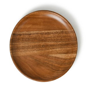 Assiettes en bois rustiques 4 pièces, 25 cm, en bois massif, robustes, pour dîner et pizza, fournisseur en gros - Product Image 5