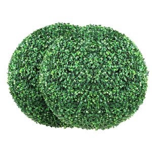 Alberi di Bosso Artificiali a Forma di Sfera, Alti 20 Piedi, Piante Finte Topiarie Decorative Verdi per Tutto l'Anno, 2 Pezzi - Product Image 1