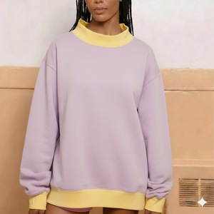 Premium Quality Fully Customized Casual Autumn Winter Solid Front Pullover Mockneck Sweatshirt Eco-Friendly Polyester / Cotton - Product Image 1