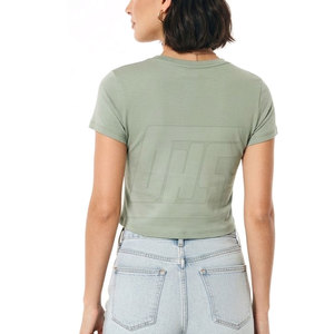 เสื้อครอปท็อปผู้หญิงทันสมัย ทรงสั้น สวมใส่สบายๆ สำหรับฤดูร้อน แฟชั่นสไตล์สตรีท - Product Image 2