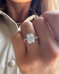 For GIA Certified Custom 18K Gold Rhodium Plating Engagement <b>Ring</b> <b>Cushion</b> Cut Natural Diamond Bulk Jewelry Supply Certified - Product Image 4