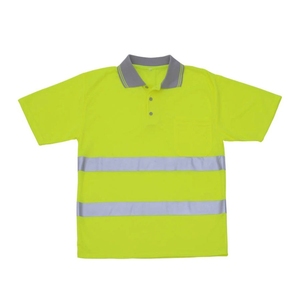 Polo de travail haute visibilité avec bande réfléchissante, tissu respirant durable, uniforme professionnel pour l'extérieur et l'industrie - Product Image 1