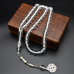 Rosario Musulmán Clásico de Resina Plateada para Decoración del Hogar, Tasbih con 51 Cuentas en Forma de Bola, Patrón Geométrico Hecho a Mano, Regalo de Boda - Product Image 3