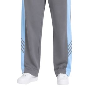 Conjunto de dos piezas informal personalizado para mujer, camiseta de manga corta azul cielo y gris y pantalones de pierna recta con estampado geométrico - Product Image 6
