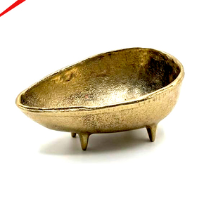 Vajilla de Estilo Único y Calidad Estándar para Uso Diario en el Hogar, Tazón para Servir Frutas con Acabado Dorado - Product Image 1