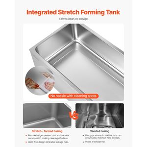 Scaldavivande Elettrico Professionale 24QT in Acciaio Inossidabile per Buffet, Bain Marie a 6 Vasche, 1200W, Attrezzatura per Mantenere il Calore - Product Image 5