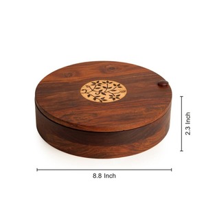 Caja de especias de madera hecha a mano al por mayor con tapa de cristal, apta para lavavajillas, de grado alimenticio, para almacenamiento de masala india y organización de cocina. - Product Image 6