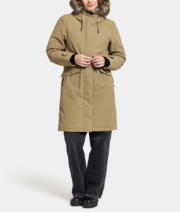 Chaqueta Parka de Invierno para Mujer, Cómoda, Ligera, Transpirable, Ecológica, Resistente al Viento, con Ribete de Piel, Forro de Lana/Lino - Product Image 2