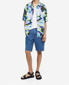 Chemise à manches longues boutonnée en coton rayée décontractée pour hommes, grande taille, de haute qualité - Product Image 1