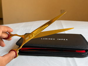 Premium Pet Grooming <b>Scissors</b> Set Made High Quality Stainless Steel Professional <b>Dog</b> Cat Hair Cutting Kit Titanium Coated - Product Image 1