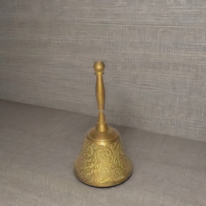 Venta al por mayor campana de mano con metal de latón de alta calidad mejor para la oración decorativa y decoración de celebración campana diseño de acabado - Product Image 1