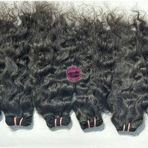 Extensions de cheveux humains vierges indiens Remy de qualité supérieure, tissage bouclé à double trame, naturel (1B-2), 10-30 pouces - Product Image 2