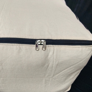 Sac de rangement en toile de coton écologique avec fermeture éclair, sac de rangement en toile épaisse avec fermeture éclair pour l'organisation de la maison - Product Image 5