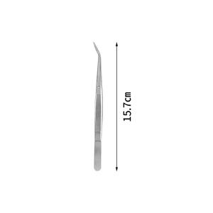 Dental Stainless Steel Surgical Manual Tweezers Serrated Curved Ergonomic Grip CE Certified Oral Examination Tool - Product Image 5
