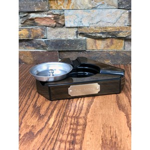 Cenicero de Escritorio Moderno de Madera con Inserto Metálico y Soporte para Cigarros para Uso Doméstico - Product Image 4