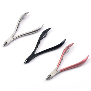 Hot Selling Professional Manicure <b>Tools</b> Stainless Steel Curved Cuticle Nipper Trimmer Wide Jaw Opening for Thick and Hard <b>Nails</b> - Product Image 3