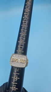 Anillo con Nombre Personalizado con Diamantes Cultivados en Laboratorio de 14K, Anillo Chapado en Oro de 14K sobre Plata de Ley, Anillo de Diamantes Hip Hop de Plata 925 - Product Image 5