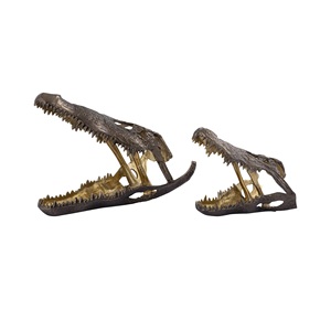 Statues de cerfs abstraites modernes en or, figurines de gazelles en métal de luxe sur socle en bois, sculpture animale élégante pour la décoration de la maison et du bureau - Product Image 5