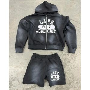 Ensemble de survêtement pour homme, sweat à capuche et short, vêtements de sport, tenue de fitness personnalisée, tissu confortable et respirant - Product Image 6