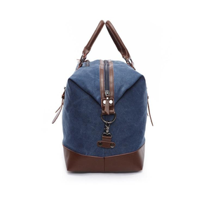Sac de voyage en toile avec fermeture éclair, durable, marron, bleu, vert, gris, bleu foncé - Product Image 5