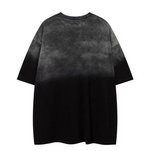 T-shirt Oversize Col Rond Streetwear 240 g/m² Délavé à l'Acide avec Broderie Serviette 100% Coton Anti-Plis Premium Grammage Lourd - Product Image 3