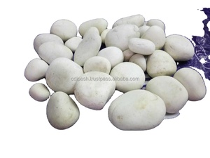 MMArt Galets de rivière naturels blanc cassé, garantie 5 ans et plus, écologiques pour l'aménagement paysager et la décoration de jardin - Product Image 2