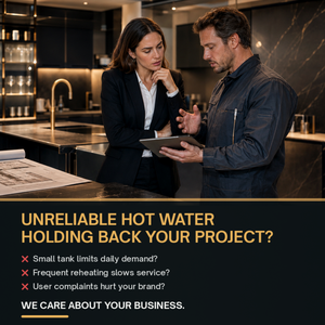 Distributeur d'eau AQUATEK BC TAP 3S Premium 750W sous évier en acier inoxydable 316L, eau chaude et ambiante, électrique, pour hôtel et maison - Product Image 2