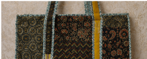 Premium <b>Black</b> Ajrakh Patchwork <b>Tote</b> <b>Bag</b> for Women Handmade <b>Quilted</b> Cotton Floral Paisley Shoulder Shopper Wholesale Export - Product Image 2