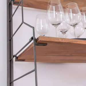 Librería Vandana Maxima Elara de madera de acacia y metal - Product Image 5