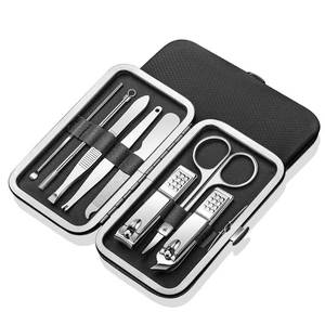 Stainless Steel Professional Durable Nail <b>Kit</b> with 10 in 1 Clipper Portable <b>Manicure</b> Set Case Classic Style for Adult - Product Image 1