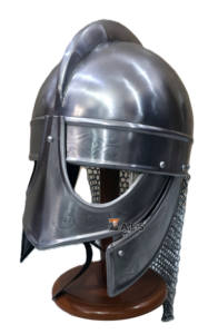 Armadura de Caballero Medieval, Casco Vikingo de Acero Suave con Malla de Acero, Acabado Pulido, Disfraz de Cosplay para Adultos, Reenactamiento Histórico - Product Image 2