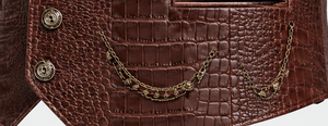 <b>Men's</b> Genuine <b>Leather</b> Waistcoat Embossed Single Breasted Formal <b>Vest</b> Autumn Outerwear - Product Image 3