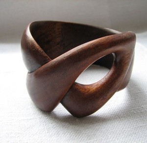 Customized Wooden & Brass Bangle For Party Festive Wedding Wrist Bangle Vintage Fashion Jewelry Accessory Wooden Cuff <b>Bracelets</b> - Product Image 5