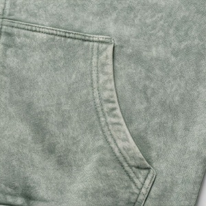 Nouveau design Survêtement évasé en coton délavé à l'acide, sweat à capuche zippé épais et pantalon empilé, ensemble de jogging pour homme, couleur personnalisable - Product Image 4