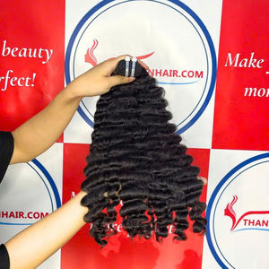 Extensions de cheveux à ondulations profondes Steam, double trame, qualité supérieure, 100% cheveux humains vietnamiens - Product Image 2