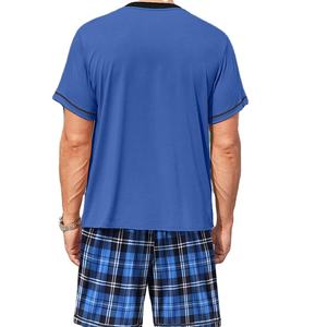 Conjunto de Pantalones Cortos y Camiseta de Manga Corta con Cuello en V, Tejido Transpirable, Deportivo e Informal para Hombre, con Logotipo Personalizado OEM - Product Image 2